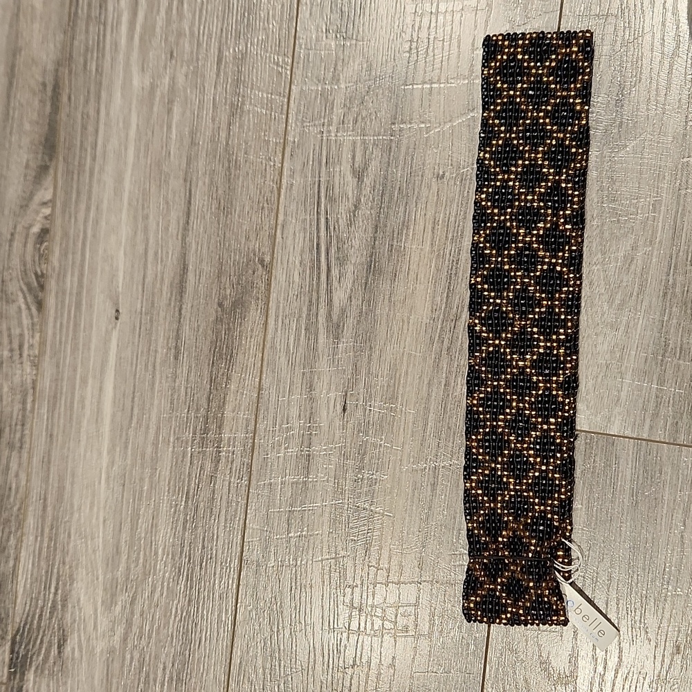 NWT Cocobelle Women's Elastic Belt criss-cross pattern stretch